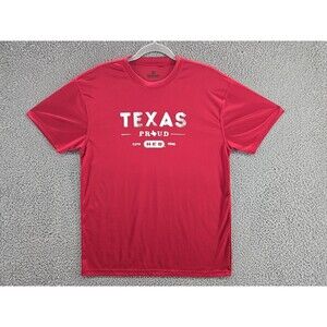 HEB Texas Proud Shirt Mens Large Red Threads Uniform Short Sleeve Tee